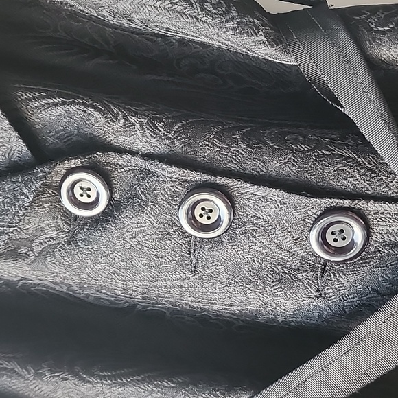 Vintage Brocade Witchy Bubble Sleeve Trench Coat - Picture 2 of 7